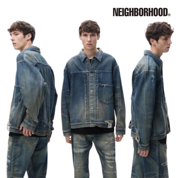 NWT - NEIGHBORHOOD SAVAGE DENIM TYPE-1 JACKET 242xbnh-jkm01 Size S - Picture 1 of 16
